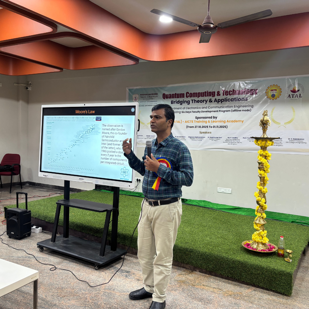 FDP on Quantum Computing & Technology Day 1 session 1 | Mahalakshmi Tech Campus