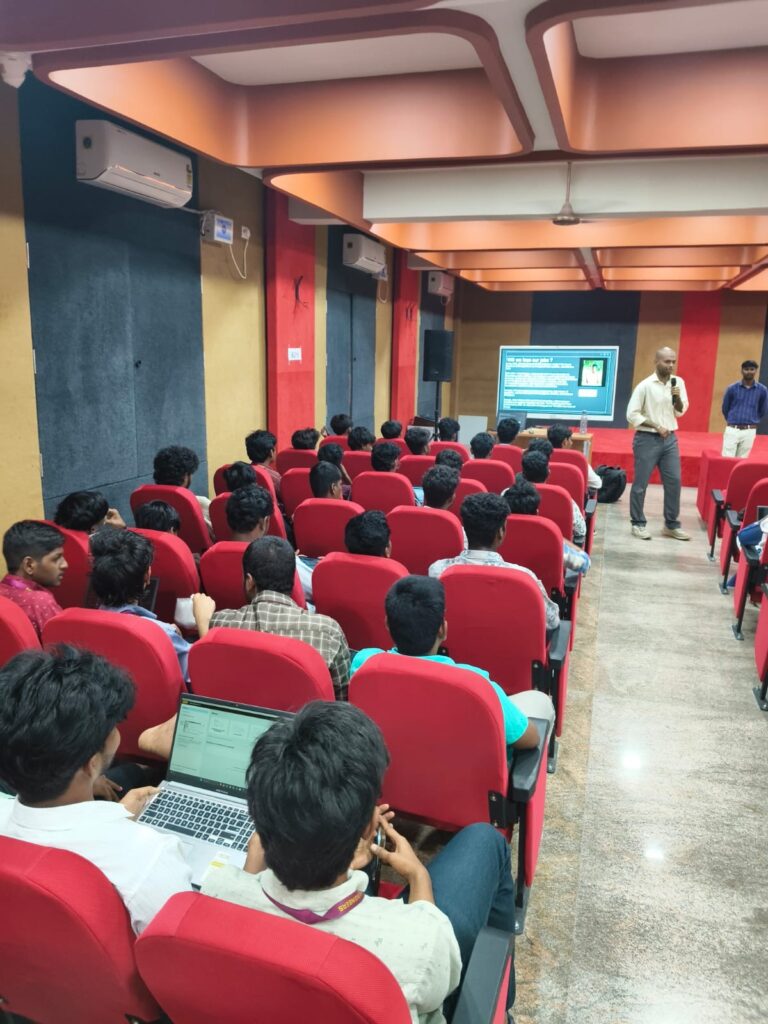 Students participating in the AI and KNIME Analytics workshop at Mahalakshmi Tech Campus