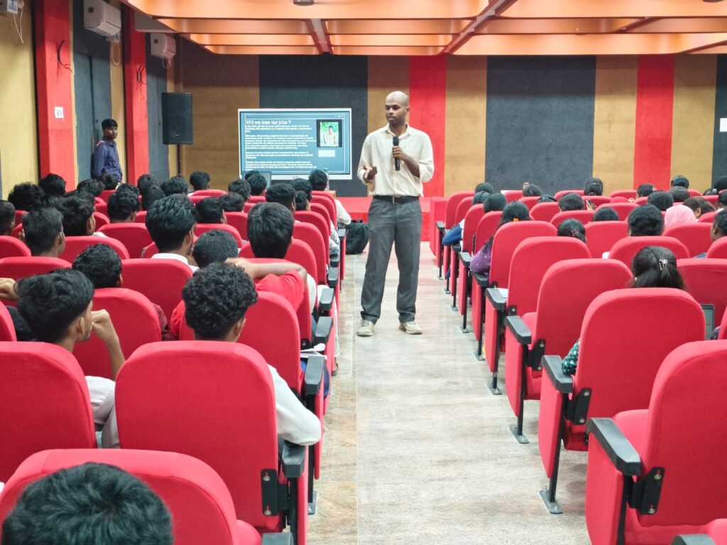Students participating in the AI and KNIME Analytics workshop at Mahalakshmi Tech Campus