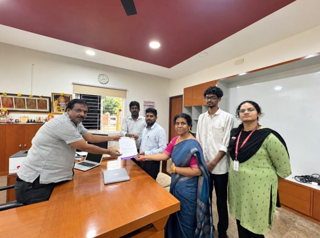 Team Linuxers, Entrepreneurship Cell of Mahalakshmi Tech Campus, Signs MoU with Approtech R&D Solutions Private Limited